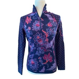Title Nine Womens Wool 1/4 Quarter Zip Sweater